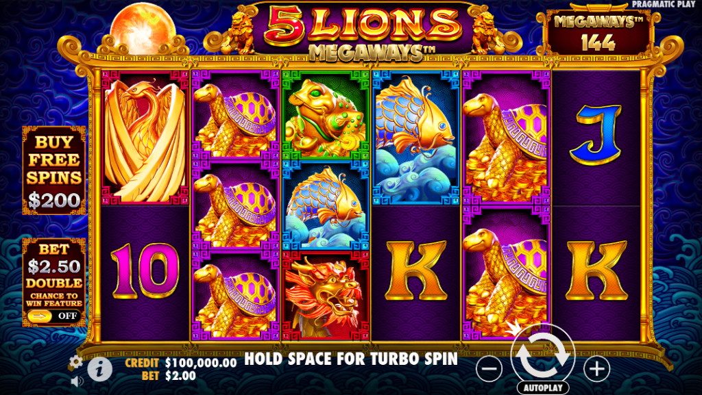 Imagem representando o jogo 5 lions