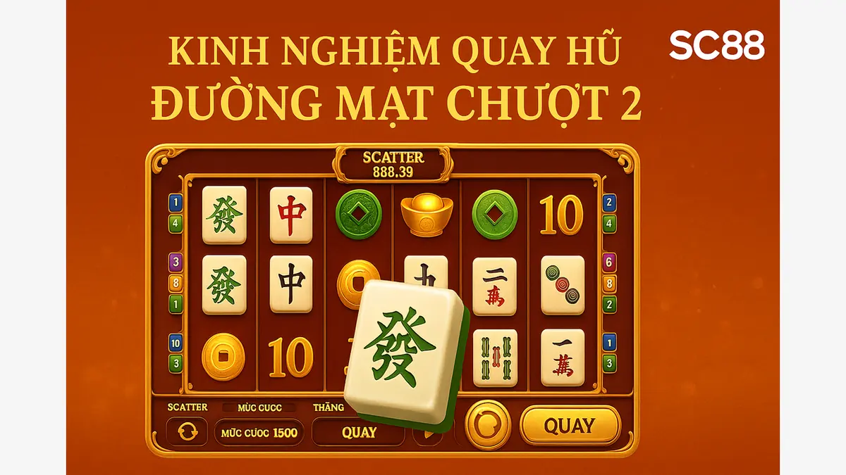 Giao diện quay hũ Đường Mạt Chượt 2 tại SC88 với biểu tượng mạt chược